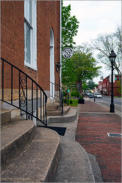 Hawkins County Building and downtown sidewalk